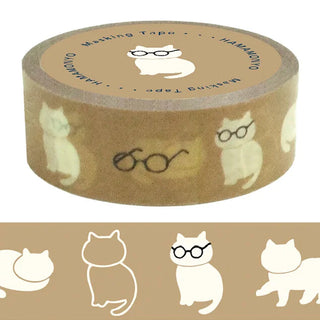 Hamamonoyo Washi Tape Cat Glasses