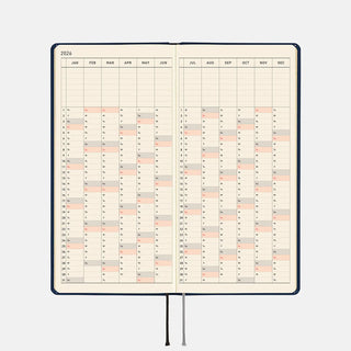 Hobonichi Techo 2026 WEEKS MEGA Colors Planner Cosmo Blue