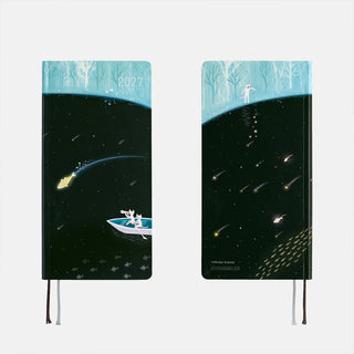 Hobonichi Techo 2027 WEEKS Hiroko Kubota Planner Meteor Shower in the Light Blue Forest