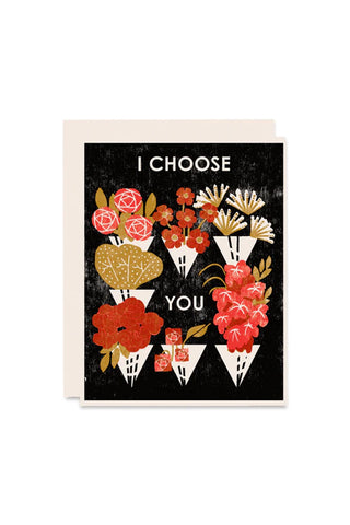 I Choose You Letterpress Card