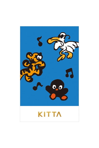 Cartoon characters on a blue background with 'KITTA' branding