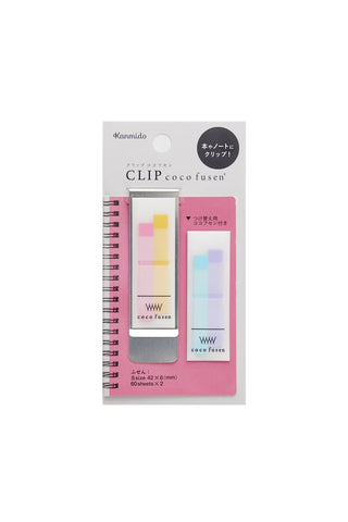 Kanmido Coco Fusen Small Clip Sticky Notes Pastel Pink