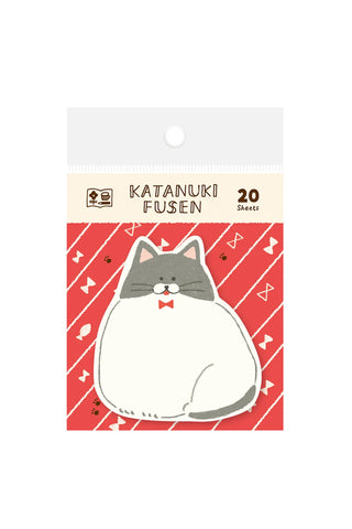 Katanuki Fusen Sticky Notes Bowtie Cat