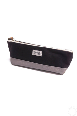 LUDDITE Two Tone Boat Pencil Case Black/Grey