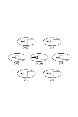 Le Pen 8pc Drawing Pen Set