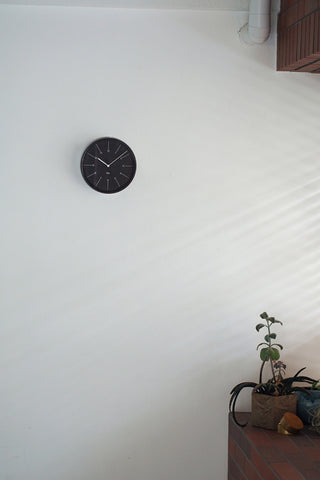 Lemnos Riki Steel Clock Black
