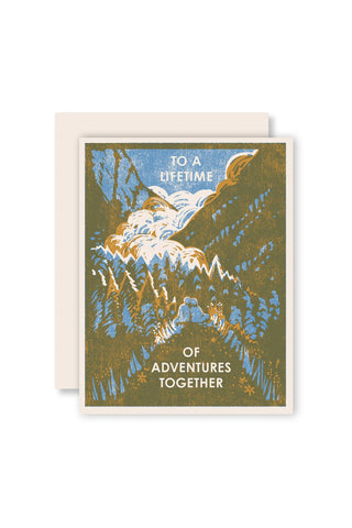 Lifetime of Adventures Letterpress Card