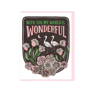 With You My World Is Wonderful Card
