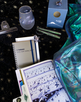 Kaweco Lunar Sport shadow green fountain pens with metal clips