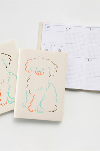 MARK'S 2025 Foil Stamped Dog B6 Weekly Block Planner