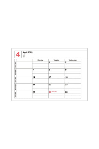 MARK'S 2025 Notebook Calendar B7 Extra Small