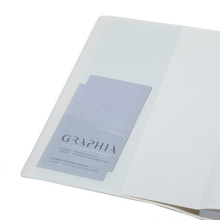 Open planner to demonstrate card holder on a white background