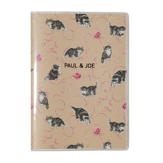 Planner cover with cat and yarn illustrations and 'Paul & Joe' branding on a beige background