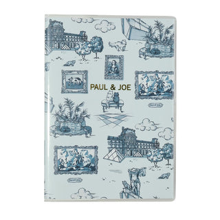 Planner with blue and white design with cats enjoying a museum featuring 'Paul & Joe' branding on a light blue background.