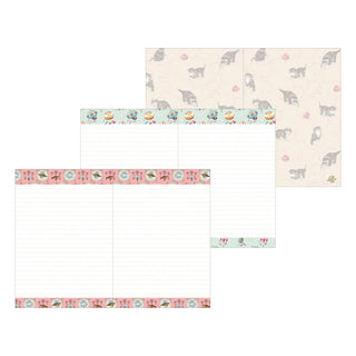 Inside of planner pages with different patterns and border design.