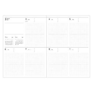 MARK'S 2025 Foil Stamped Dog B6 Weekly Block Planner