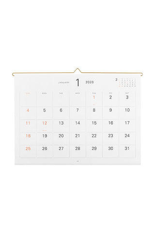 Calendar showing January 2026 on a white background