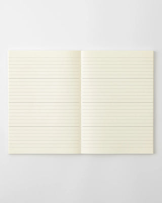 opened notebook planner with lined pages