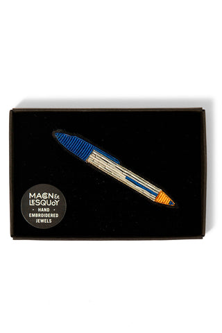 Macon & Lesquoy x BIC Hand Embroidered Pin Ballpoint Pen