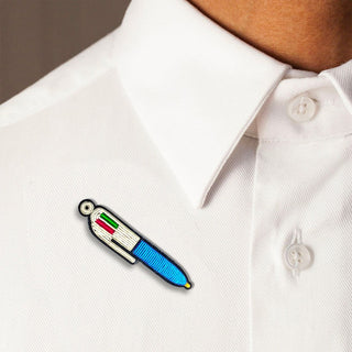 Macon & Lesquoy x BIC Hand Embroidered Pin 4 Color Pen