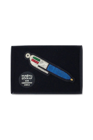 Macon & Lesquoy x BIC Hand Embroidered Pin 4 Color Pen