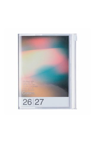 Planner with colorful blurred gradient effect