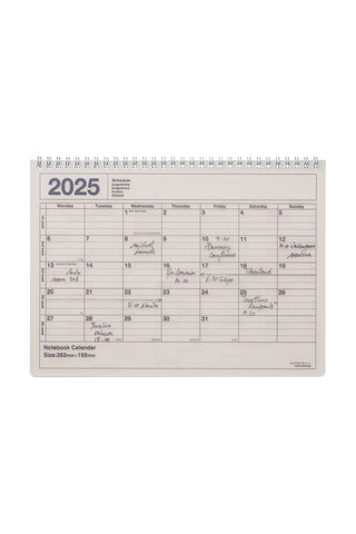 MARK'S 2025 Notebook Calendar B5 Medium