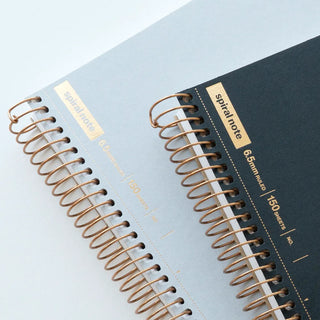 Maruman BASIC A5 Spiral Ring Notebook 6.5mm Ruled Black