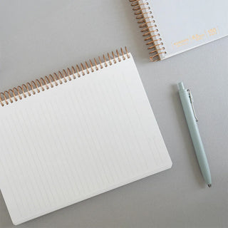 Maruman BASIC A5 Spiral Ring Notebook 6.5mm Ruled Black