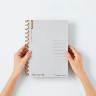Maruman BASIC B5 Spiral Ring Notebook 6.5mm Ruled Black