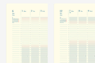 Midori 2025 Daylight B6 Weekly Vertical Planner