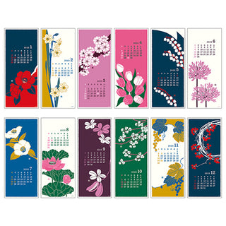 Midori 2025 Echizen Washi Calendar Flowers