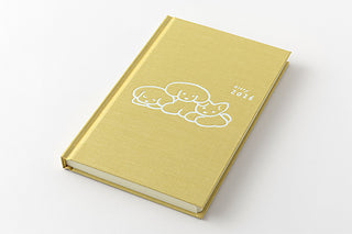 Midori 2026 Fluffy Dog B6 Monthly Block + Weekly Diary Planner Yellow