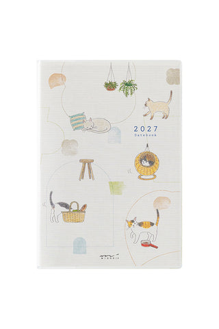 Midori 2027 B6 Weekly + Memo Planner Sayo Koizumi Cats