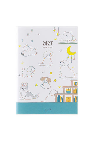 Midori 2027 B6 Weekly + Memo Planner Teraoka Natsumi Dogs