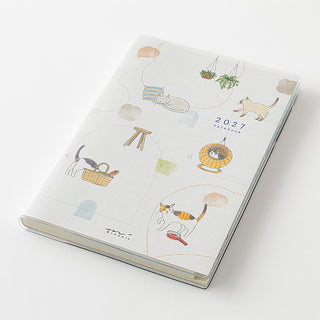 Midori 2027 B6 Weekly + Memo Planner Sayo Koizumi Cats