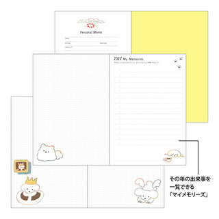 Midori 2027 B6 Weekly + Memo Planner Teraoka Natsumi Dogs