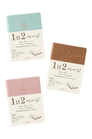 Midori 2027 Hibino A6 Two-Page-A-Day Planner
