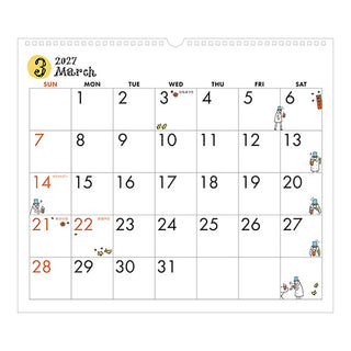 Midori 2027 Ojisan Wall Calendar