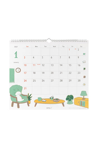 Midori 2027 Teraoka Natsumi Dogs Wall Calendar