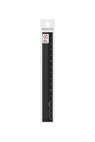 Midori Aluminum 15cm Ruler Black