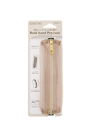 Midori Book Band Transparent Pen Case