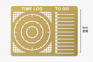 Midori Brass Diary Template Time Log + To Do List
