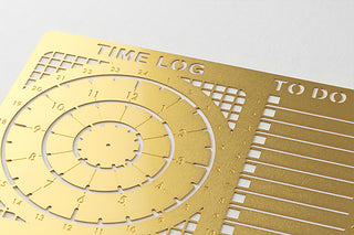 Midori Brass Diary Template Time Log + To Do List