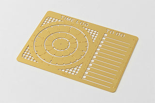 Midori Brass Diary Template Time Log + To Do List