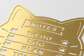 Midori Brass Diary Template To Do List Cat Motif