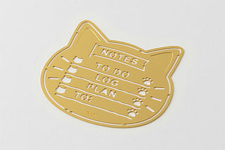 Midori Brass Diary Template To Do List Cat Motif
