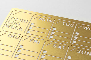 Midori Brass Diary Template Weekly Block