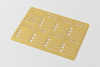 Midori Brass Diary Template Weekly Block