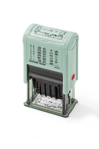 Midori Paintable Date Rotary Stamp Cat